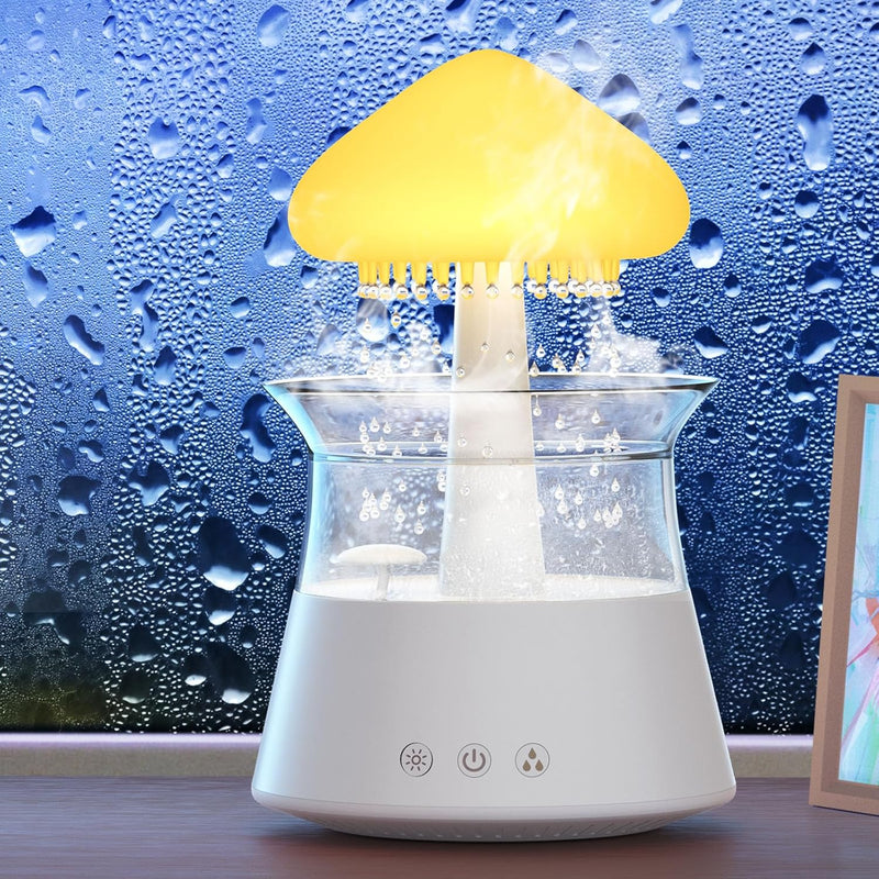 RainMist - Umidificador com Som de Chuva e Aromaterapia